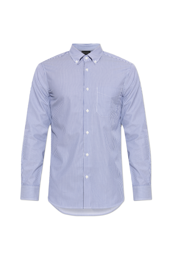 Blue Shirt with striped pattern Emporio Armani - Vitkac Canada